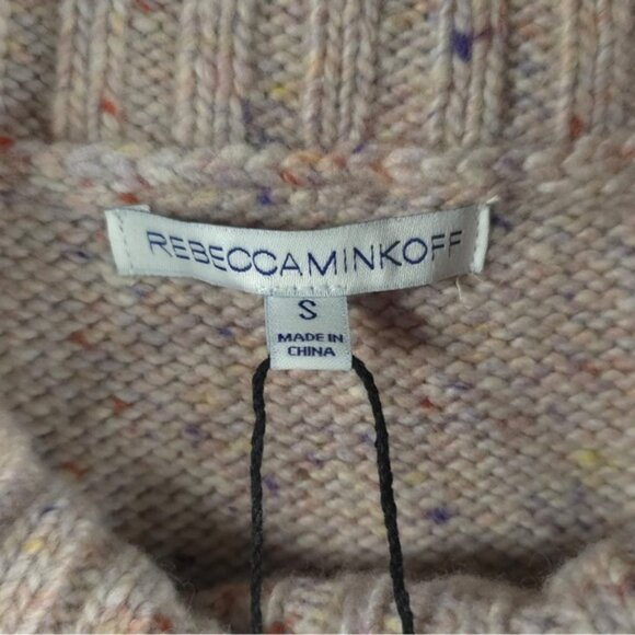 NWT REBECCA MINKOFF EXTRA FINE MERINO WOOL ALPACA Cowl Nk ERID‎ Sweater SMALL - Picture 4 of 11